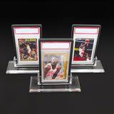 CASEMATIX Professional Graded Card Display Compatible With PSA BGS SGC CGC Graded Cards, Three Pack of Premium Graded Card Holder Stands With Base