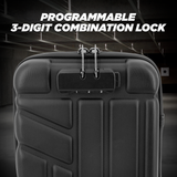 CASEMATIX Locking Pistol Case Fits Small to Large 9mm Pistols with Room For Extra Clips and Attachments - Premium Handgun Case with Lock Zippers