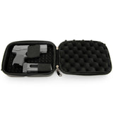 CASEMATIX Concealed Carry Locking Pistol Case Fits 9mm Pistols and Extra Mag - Portable EVA Handgun Case Water Resistant Gun Bag and Shoulder Strap