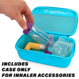 CASEMATIX Travel Case Fits Asthma Inhaler Spacer with Mask Attached, Inhaler Holder Holds Spacer and Accessories, Includes Turquoise Asthma Case Only