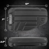 CASEMATIX Locking Pistol Case Fits Small to Large 9mm Pistols with Room For Extra Clips and Attachments - Premium Handgun Case with Lock Zippers