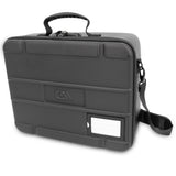 CASEMATIX Rock Collection Travel Case with Programmable Lock - 144 Slot Rock Collection Box with Four Trays, Crystal Storage Case with Shoulder Strap