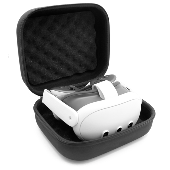 CASEMATIX Carry Case Compatible with Meta Quest 3S or Meta Quest 2 Mixed Reality VR Headset and Select Meta Quest Accessories - Includes Case Only