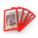 CASEMATIX Graded Card Bumper Guards Compatible with PSA Graded Cards, Includes 5 Card Sleeve Protectors, Does Not Fit Other Slab Card Brands, Red