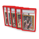 CASEMATIX Graded Card Bumper Guards Compatible with PSA Graded Cards, Includes 5 Card Sleeve Protectors, Does Not Fit Other Slab Card Brands, Red