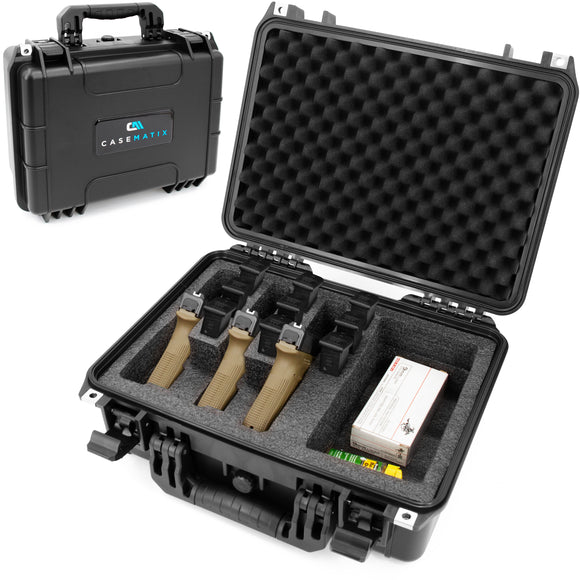 CASEMATIX TSA Approved 3 Pistol Case - 16