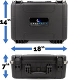 CASEMATIX Hard Shell Wine Suitcase for 3 Bottles - Waterproof Wine Luggage with Custom Foam, Removable Wine Case Spacers and Storage Compartment