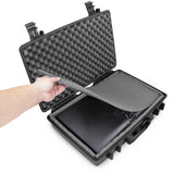 CASEMATIX Portable Monitor Case for 15.6" to 17" Gaming Monitors or Laptop Portable Screens with Padded Foam, Includes Waterproof Travel Case Only