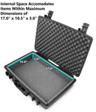 CASEMATIX Portable Monitor Case for 15.6" to 17" Gaming Monitors or Laptop Portable Screens with Padded Foam, Includes Waterproof Travel Case Only