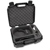 CASEMATIX Carry Case Compatible with Meta Quest Pro or Meta Quest 3 with Elite Strap Bundle - Precision Cut Custom Foam Travel Case