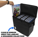 CASEMATIX Graded Comic Book Storage Fits 30+ CGC Graded Comics, Fire Resistant Comic Book Bin with 3 Padded Comic Box Dividers and Comic Case Lock