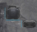 CASEMATIX 14" Two Gun Hard Case for 2 Handguns - Waterproof & Shockproof 2 Pistol Hard Case, Double Handgun Case with Accessory Storage