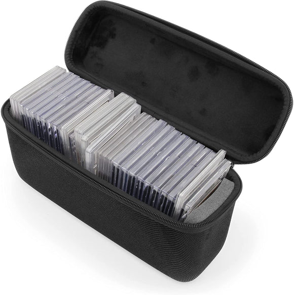 CASEMATIX Graded Card Case Compatible with 30+ BGS PSA FGS Graded Sports Trading Cards, Hard Shell Graded Slab Card Storage Box