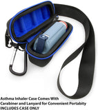 CASEMATIX Black Asthma Inhaler Travel Case for Children and Adults, Includes Case Only