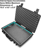 CASEMATIX Waterproof Mixer Carry Case Fits Rode Rodecaster Pro Podcast Production Studio and Adapter - Hard Carry Case With Padded Foam