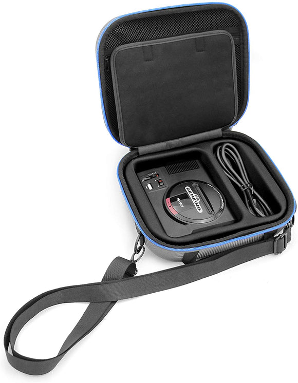 CASEMATIX Travel Case Compatible with Sega Genesis Mini and Sega Genesis Accessories, Includes Shoulder Strap