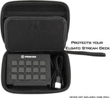 CASEMATIX Travel Case Compatible with Elgato Stream Deck and Adjustable Stand, Game Capture HD60, Chat Link and Video Game Accessories - Case Only