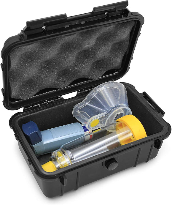 CASEMATIX Asthma Inhaler Case fits Inhaler Spacer , Inhaler Asthma and Mask with Airtight Seal for Medical Travel - Case Only