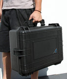 CASEMATIX 23" Customizable 7 Pistol Multiple Pistol Case - Waterproof & Shockproof Hard Gun Cases for Pistols, Magazines with Two Layers of 2" Foam