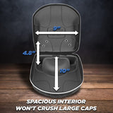 CASEMATIX Hat Travel Case for Baseball Caps with Crush-Resistant Hard Shell Outer