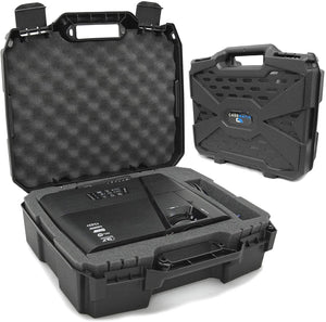 CASEMATIX Projector Travel Case with Hard Shell Outer & Foam Interior Compatible with Select Epson VS240, VS345, VS340 3LCD, XGA, SVGA & 3D Projectors