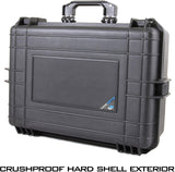 CASEMATIX 23" Customizable 7 Pistol Multiple Pistol Case - Waterproof & Shockproof Hard Gun Cases for Pistols, Magazines with Two Layers of 2" Foam