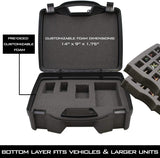 CASEMATIX Miniature Storage Hard Shell Figure Case - 80 Slot Figurine Carrying Case with Customizable Foam Compatible with Warhammer 40k, DND & More!