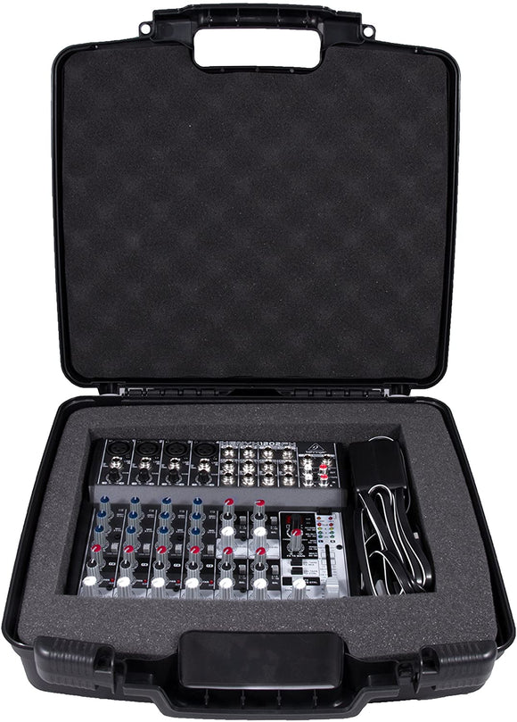 CASEMATIX Custom Case Designed just For Behringer XENYX 1202FX Analog Mixer and 1202 power Supply - Protective Padded Foam Compartment and Hard Shell