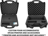 CASEMATIX Portable Printer Carry Case for HP Officejet 200 Wireless Mobile Printer