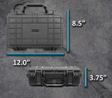 CASEMATIX 12" Microphone Case for Rode Procaster, Behringer Mic, MXL Microphones, Nady, Shure and More Broadcast Vocal Podcasting Mics up to 9"