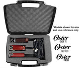 CASEMATIX Barber Case Compatible with Clipper, Trimmer, Finisher - Barber Bag for Stylist Holds Oster Classic 76, Wahl, Andis and Other Accessories