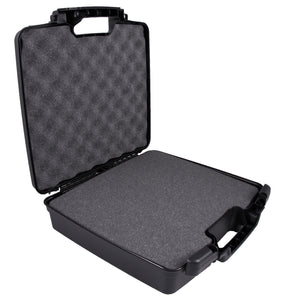 CASEMATIX 15.5" Hard Travel Case with Padlock Rings and Customizable Foam - Fits Accessories up to 13.25" x 10.5" x 2"