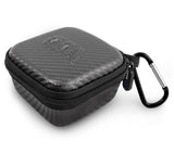 CASEMATIX 3.75" Hard Shell EVA Travel Case with Carabiner Clip - Fits Accessories up to 3.25" x 3.25" x 1.75"