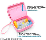 CASEMATIX Travel Asthma Inhaler Case Medicine Bag Fits Inhaler, Mouth Masks, Spacer Chamber and More Asthma Relief Accessories