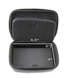 CASEMATIX 7" Hard Shell EVA Travel Case with Wrist Strap and Padded Divider - Fits Accessories up to 6.5" x 4" x 2"