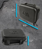 CASEMATIX 8" Hard Shell EVA Travel Case with Shoulder Strap and Padded Divider - Fits Accessories up to 7” x 5.5” x 3”