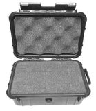 CASEMATIX 8" Waterproof Hard Travel Case with Rubber and Customizable Foam Interior - Fits Accessories up to 6.25" x 3.37" x 2.25"