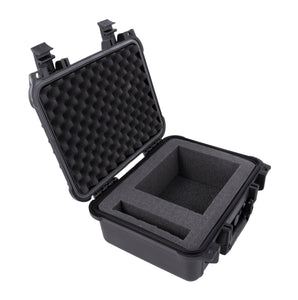 CASEMATIX 10" Waterproof Hard Travel Case with Padlock Rings and Customizable Foam - Fits Accessories up to 8.5" x 6" x 3.25"