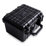 CASEMATIX 10" Waterproof Hard Travel Case with Padlock Rings and Customizable Foam - Fits Accessories up to 8.5" x 6" x 3.25"