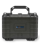 CASEMATIX 8" Waterproof Hard Travel Case with Padlock Rings and Customizable Foam - Fits Accessories up to 6" x 3.5" x 2.75"