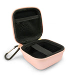 CASEMATIX 3.75" Hard Shell EVA Travel Case with Carabiner Clip - Fits Accessories up to 3.25" x 3.25" x 1.75"