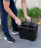 CASEMATIX 15" Waterproof Hard Travel Case with Padlock Rings and Customizable Foam - Fits Accessories up to 14” x 6” x 11.25”