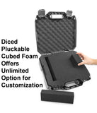 CASEMATIX 16" Hard Travel Case with Padlock Rings and Customizable Foam - Fits Accessories up to 14" x 10.75" x 4"